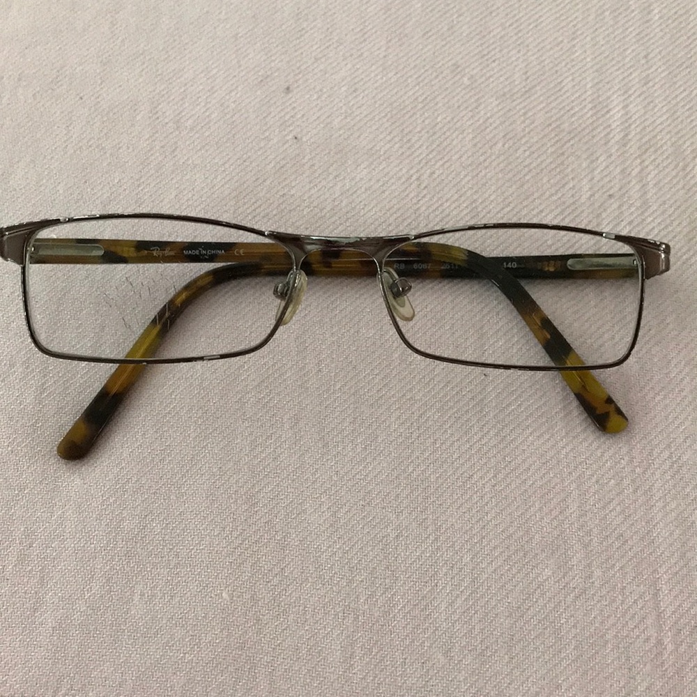 Ray-Ban Square Framed Metal & Tortoise RX Glasses